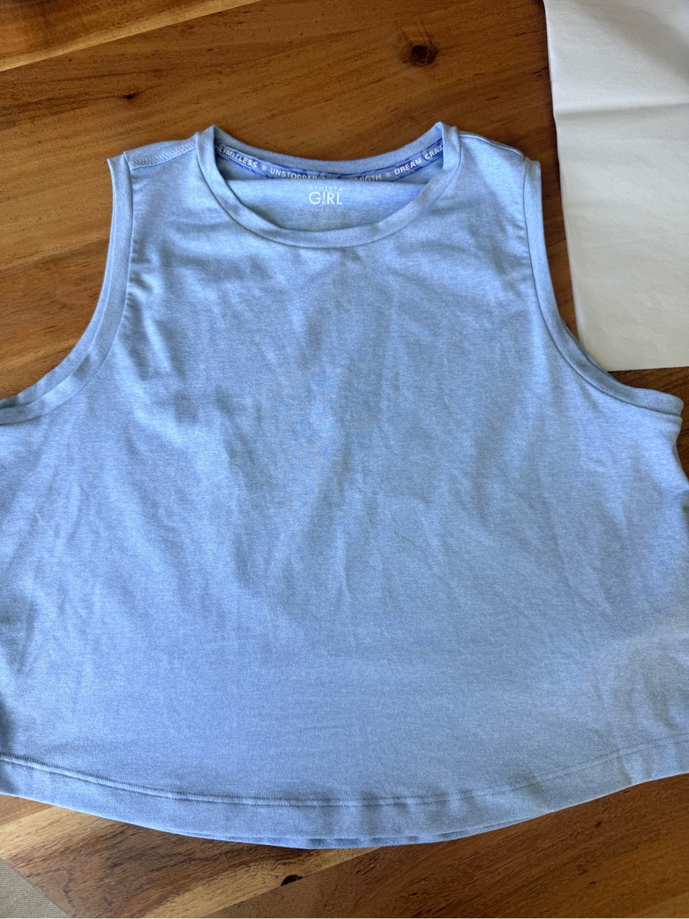 Athleta Girl Light Blue Uptempo Midi Tank